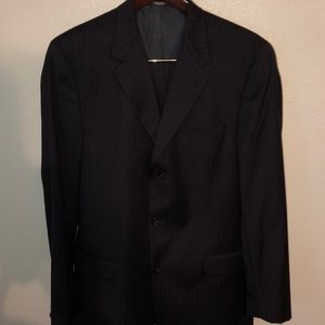 Hart Schafner Marx 3 button pinstripe suit.